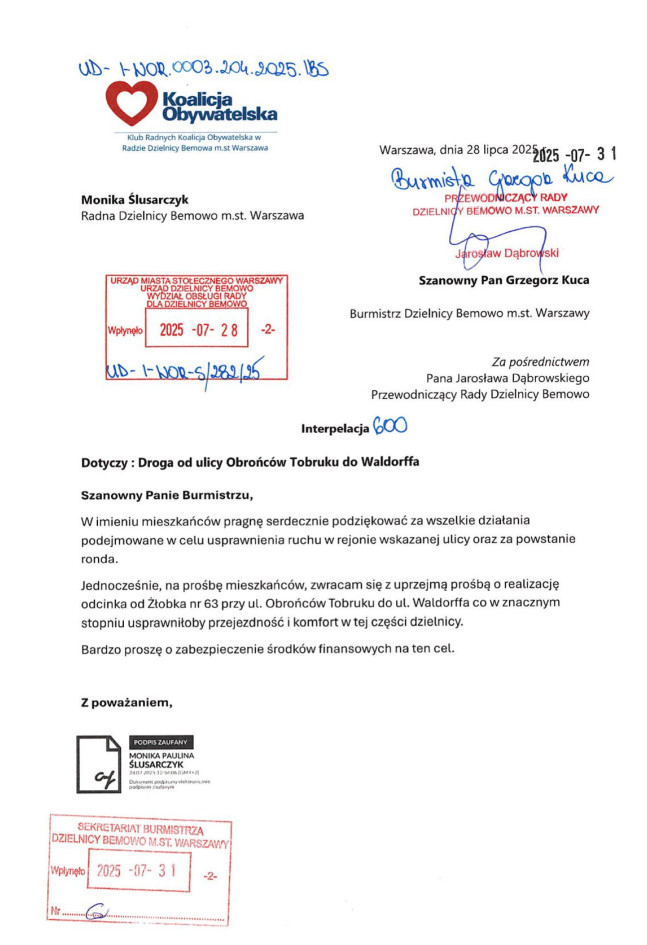 Dokument interpelacji