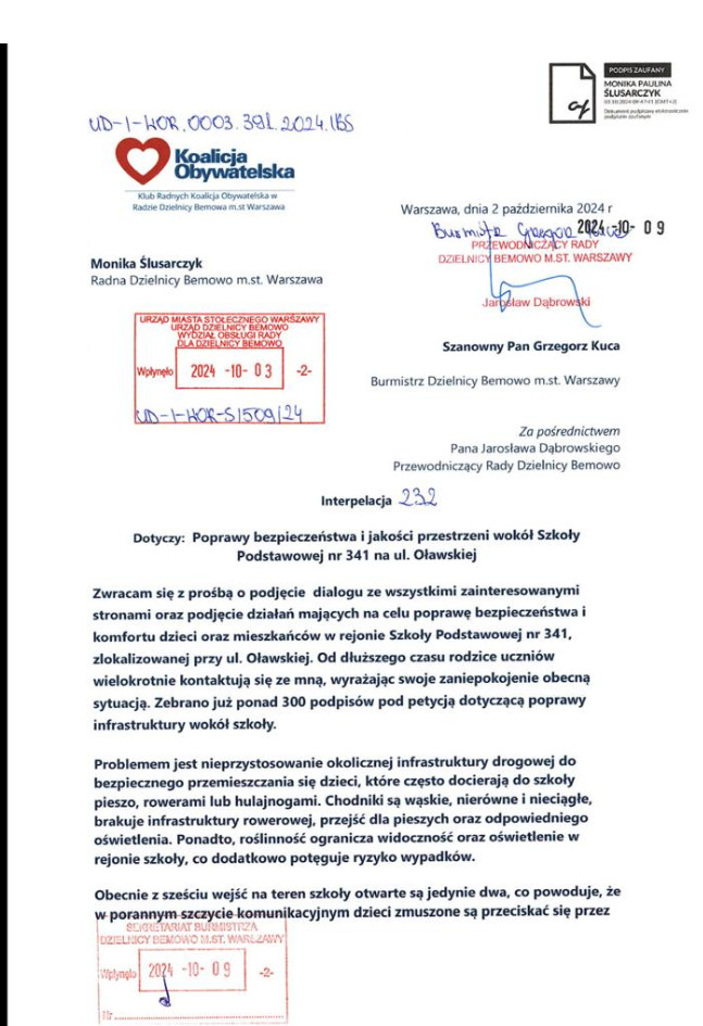 Dokument interpelacji