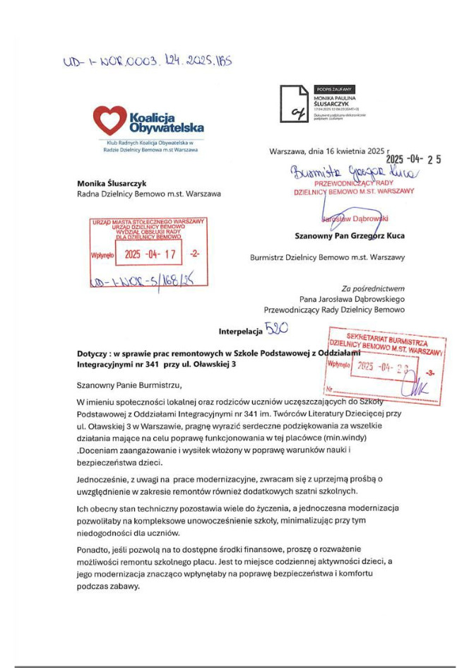 Dokument interpelacji